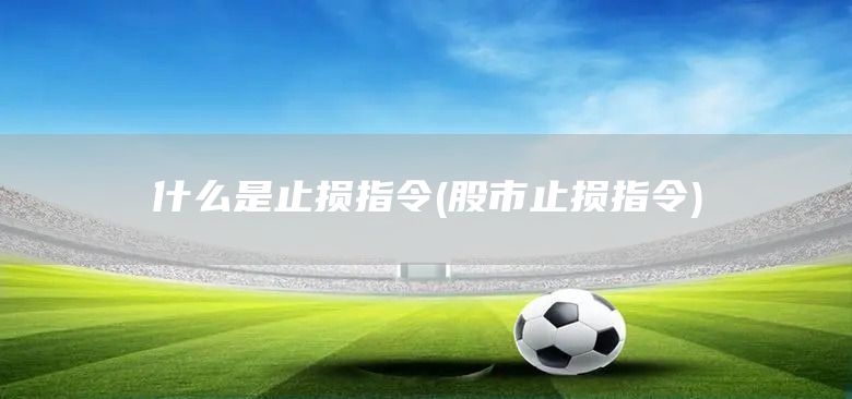 什么是止損指令(股市止損指令)(圖1)